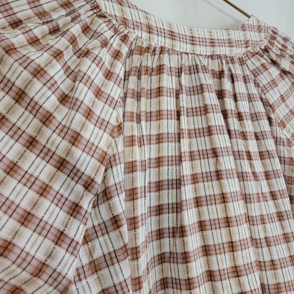 Plaid V Neck Blouse*NWT* Sz S* Universal Thread - Picture 5 of 9